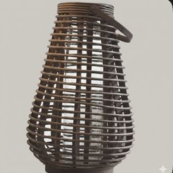 Crate & Barrel Reed Floor Lantern – Large