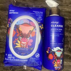 Always Cleanser And Wipes 