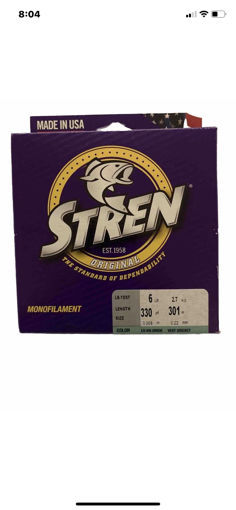 STREN MONOFILAMENT ORIGINAL FISHING LINE