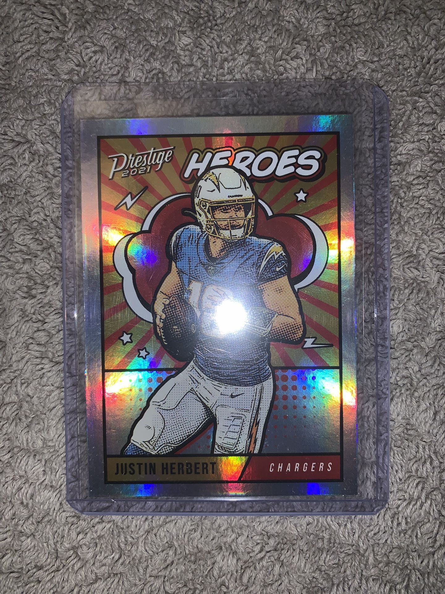 NFL Prestige Justin Herbert Heroes Insert