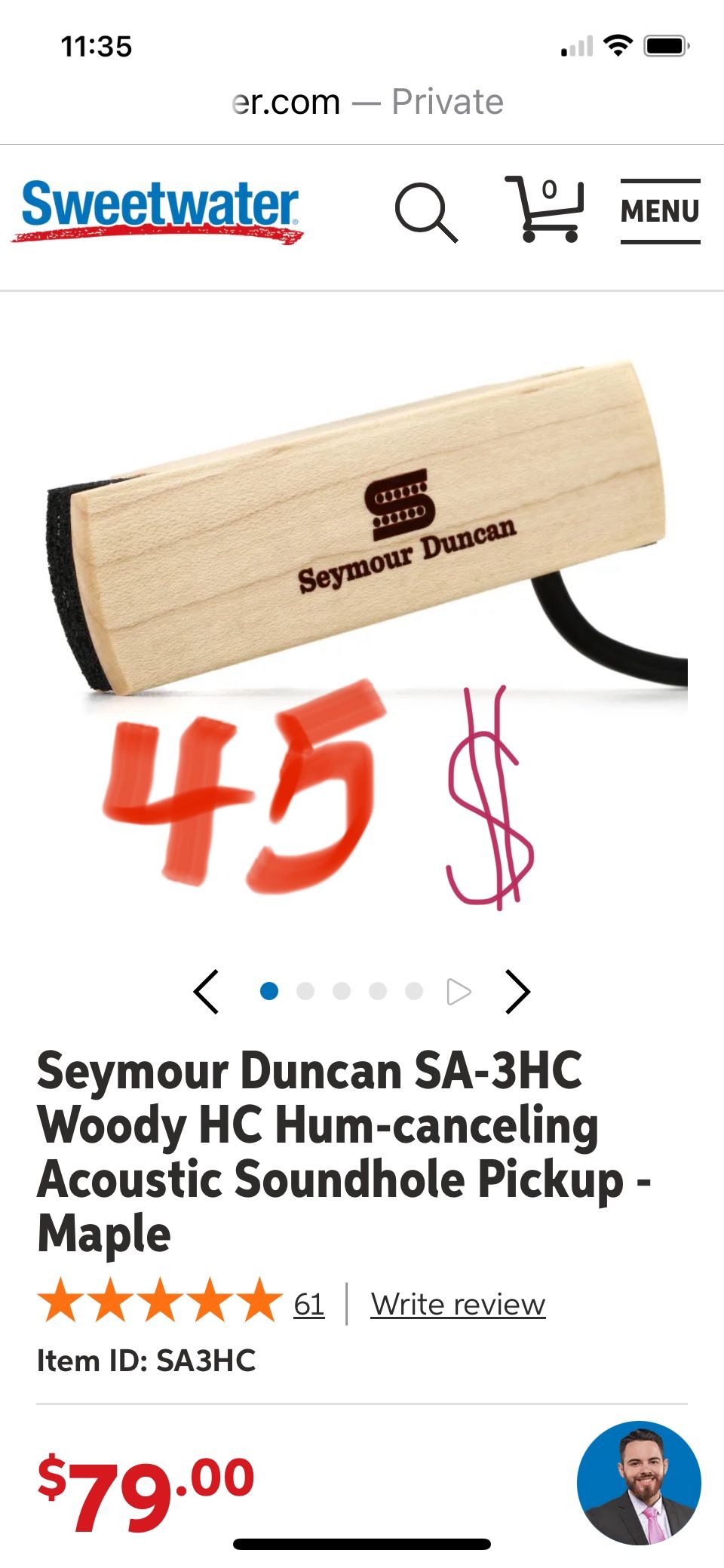 guitar pickups / Seymour Duncan SA-3H