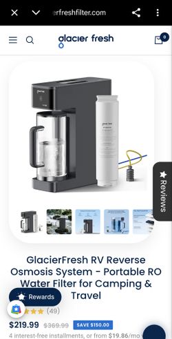 (2) Glacier Fresh portable Reverse Osmosis System