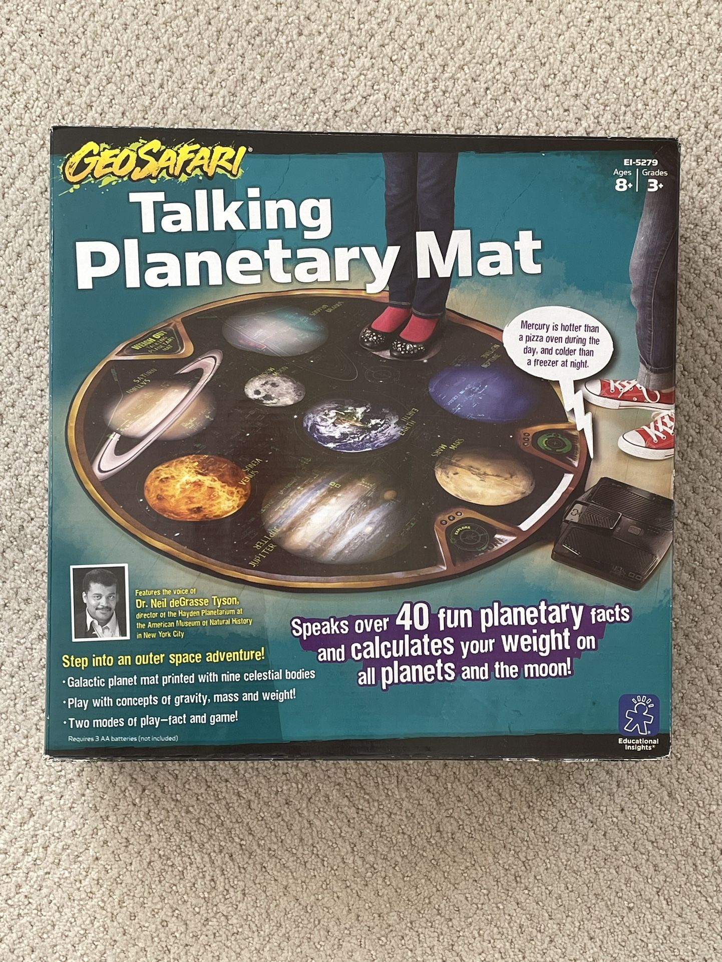 EDUCATIONAL INSIGHTS GEO-SAFARI TALKING PLANETARY MAT - GREAT FOR LEARNING - NEW
