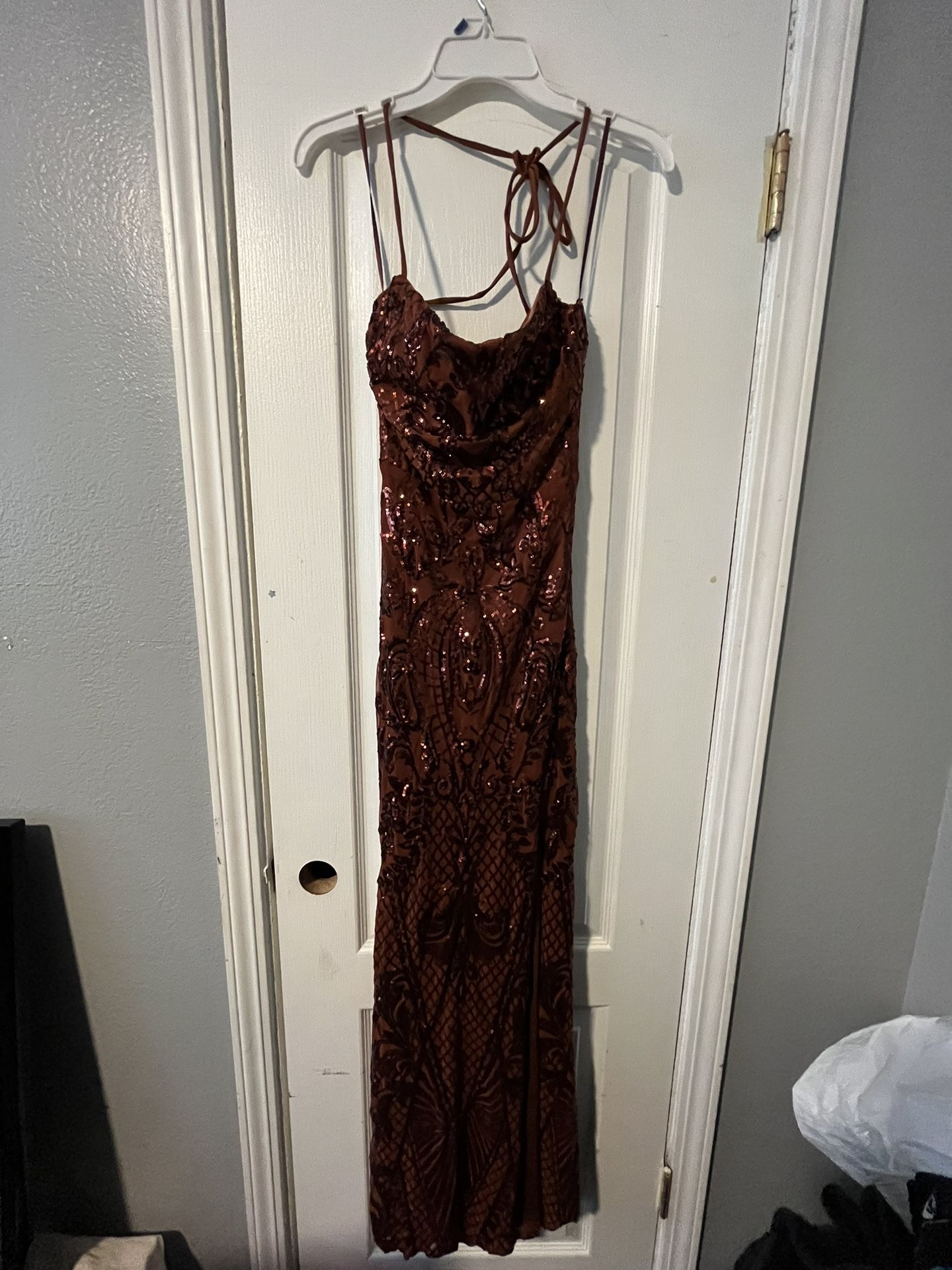 Brown Sequin Dress SIZE LARGE