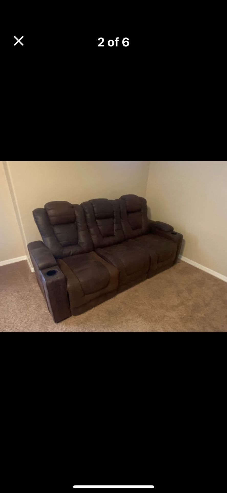 Reclining Leather Sofa