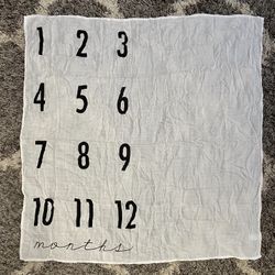Baby monthly milestone blanket