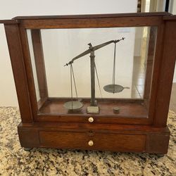 Antique Cased Balance Scale