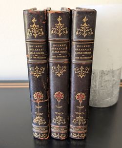 1895 Oliver Wendell Holmes Riverside Press 3 Vol Leather Set V1 V2 V4
