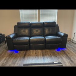 Leather reclining couches for sale
