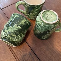 Vitro Foglia Majolica Green Leaf Italy