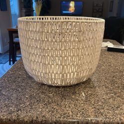 White Yarn Weaved Basket