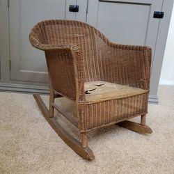 Antique Wicker Child's Rocking Chair