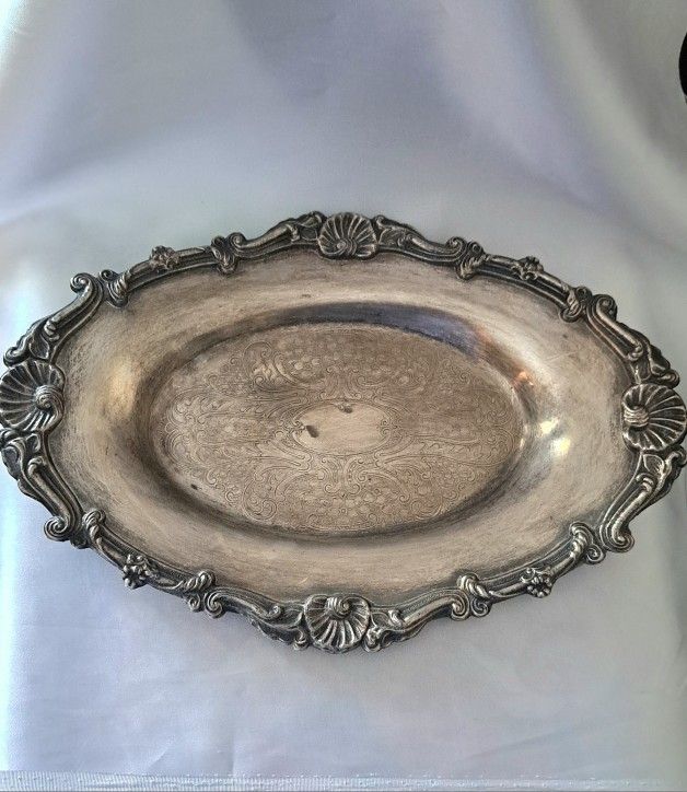 Vintage Crosby Silver Oblong Platter