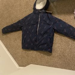 Gucci,blue Jacket With Red And Blue Snakes