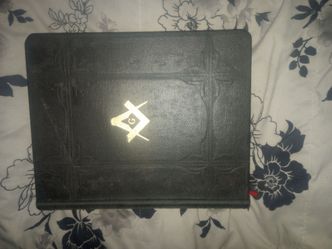 Masonic Bible Black Leather Embossed Cover