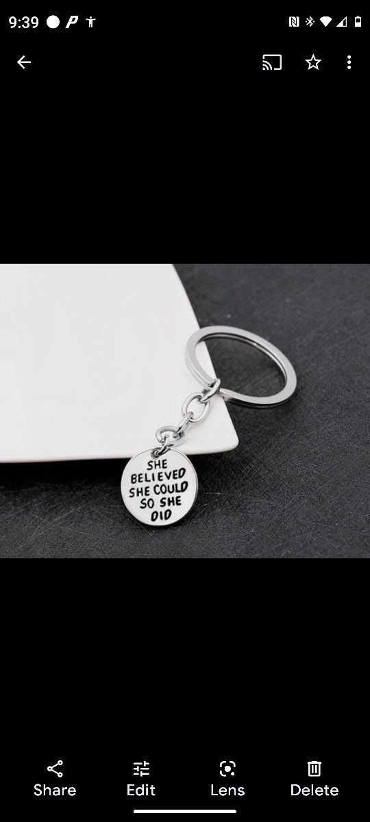 Inspirational Quote Keychain