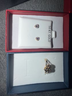 Kids earrings and ring