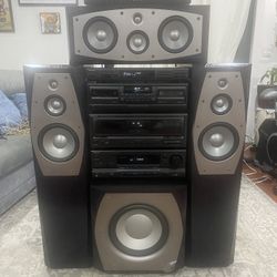 Technics Home Entertainment Stereo Rack System & Infinity Speakers