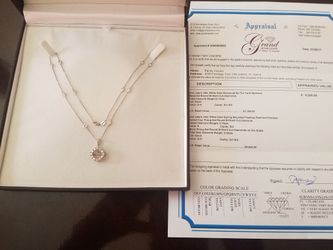 Diamonds by the yard necklace and diamond pendant.