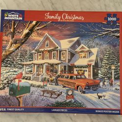 Family Christmas, 1000 Pieces Jigsaw Puzzle - White Mountain Puzzles