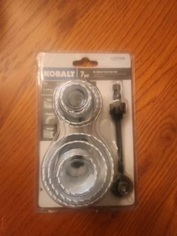 Sealed Kobalt 7 pc Bi-Metal Hole Saw Set Wood/Metal/Plastic Heavy Duty # 0777741