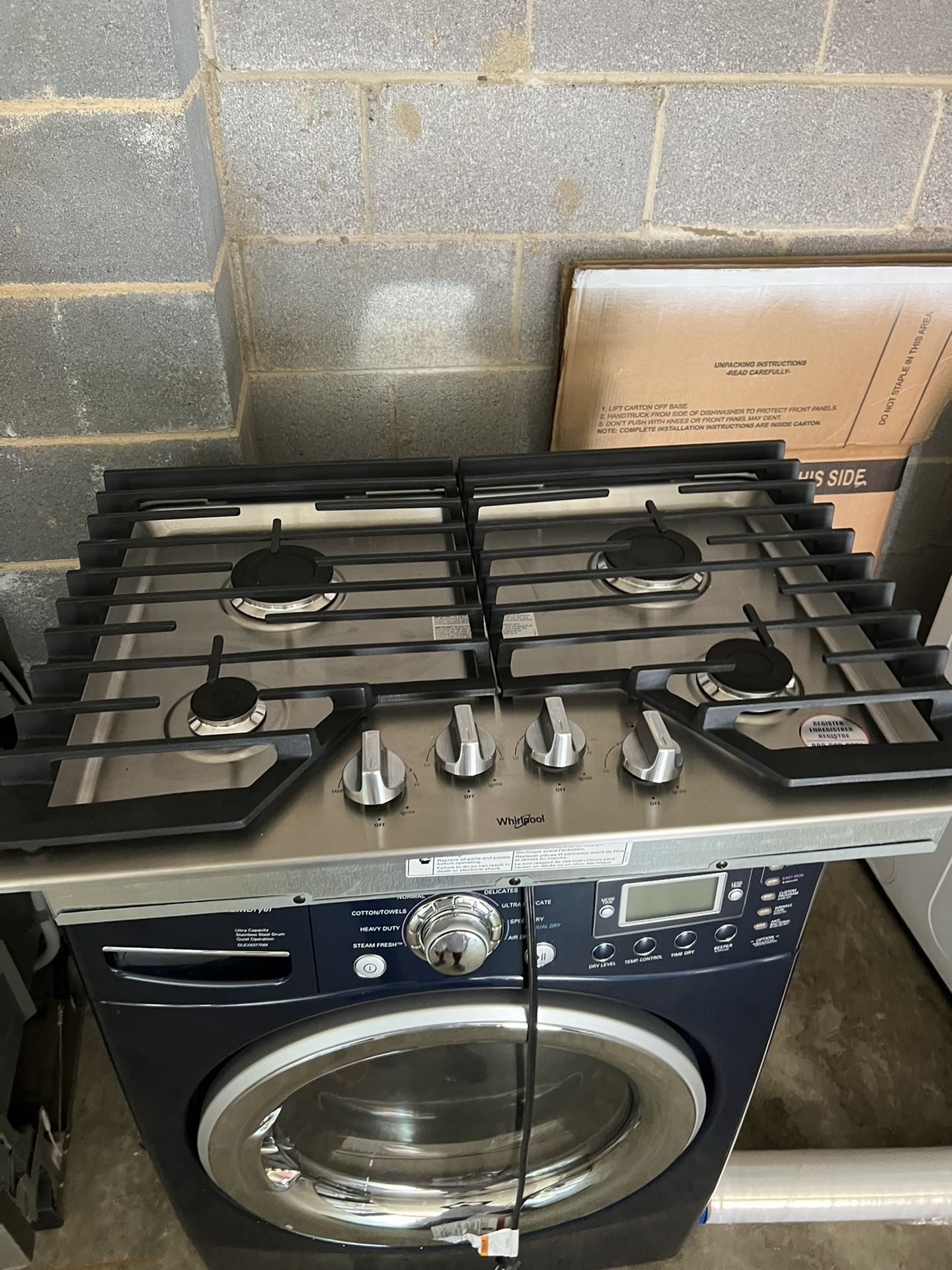 Whirlpool 30" Gas Cooktop Stainless steel for Sale in Charlotte, NC