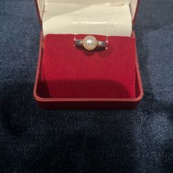  Newbrand Pure Pearl Ring With 100 Percentage Silver 