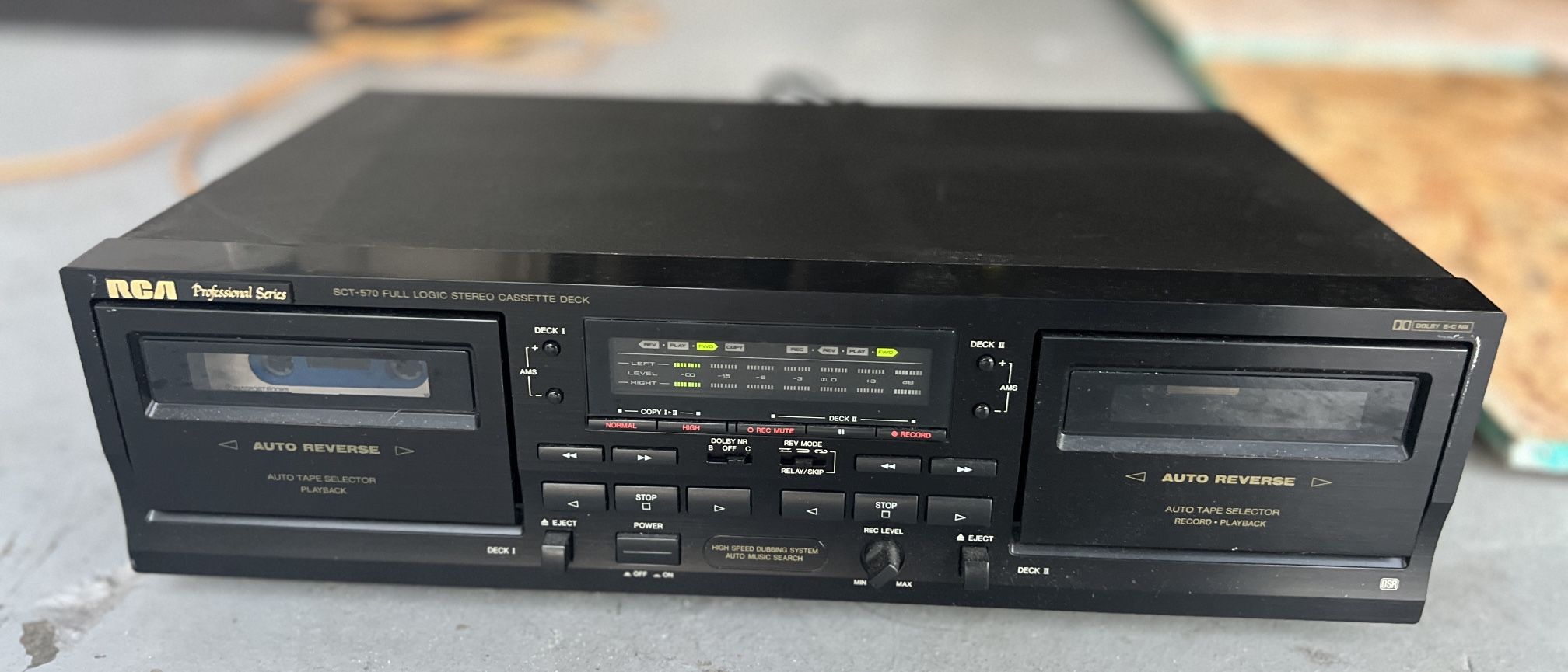 Vintage RCA SCT-570 Professional Series Full Logic Stereo Cassette Tape Deck