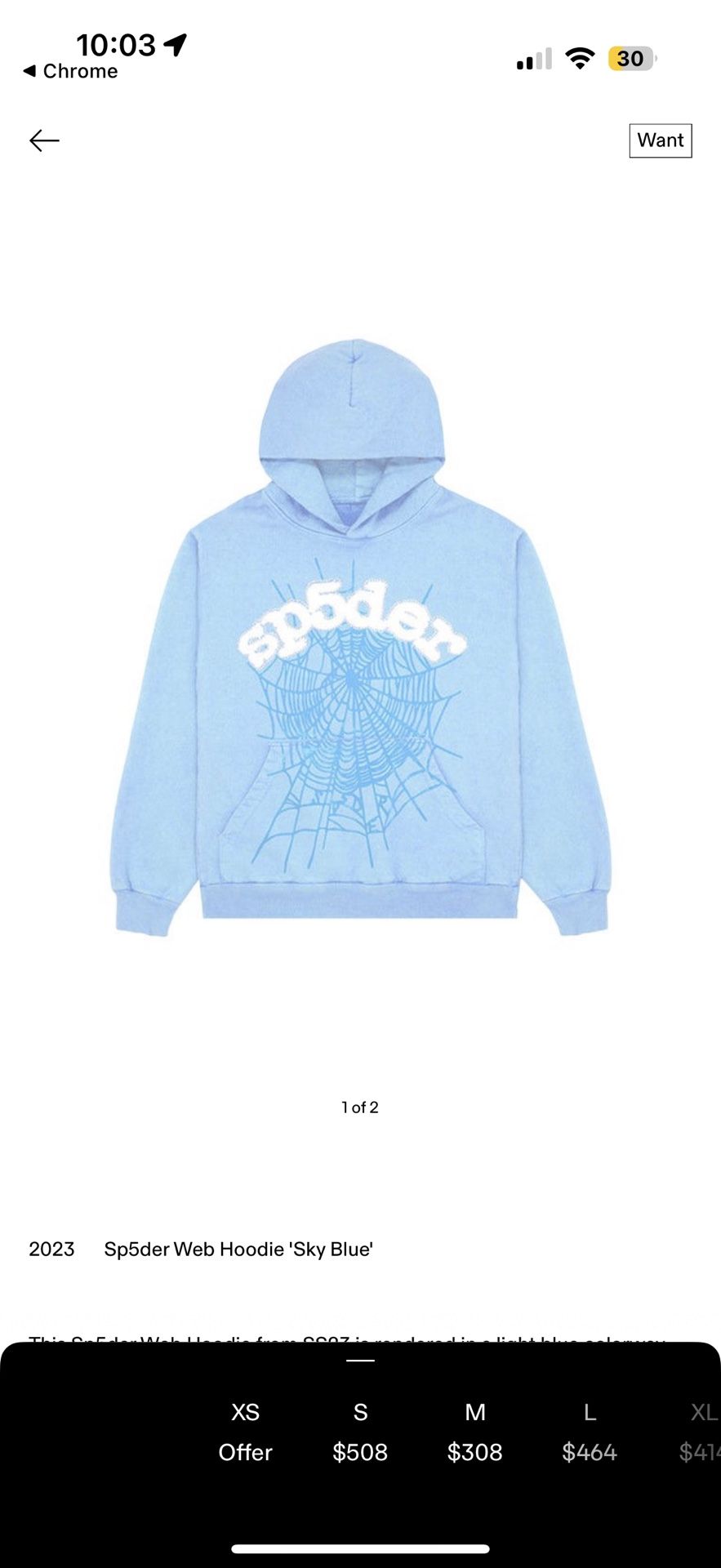 Blue Sp5der Hoodie