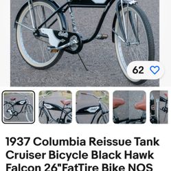 1937 Columbia Reissue Tank Bike
