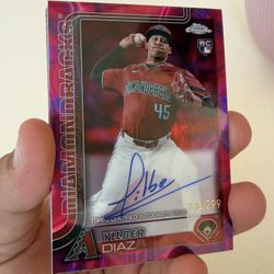 Yilber Diaz Autographed Number Card 