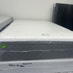 FULL SIZE PILLOW TOP MATTRESS & BOX SPRING BED SET