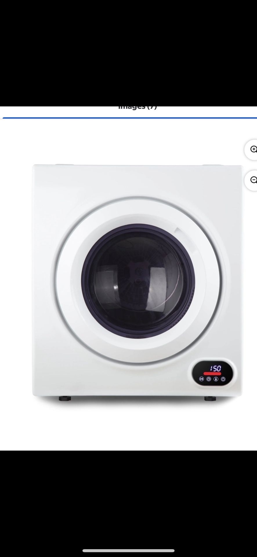 Simzlife 2.6 Cu. ft Compact Laundry Dryer Clothes Dryers with Four Drying Models, 23.6 in W, 27 in H