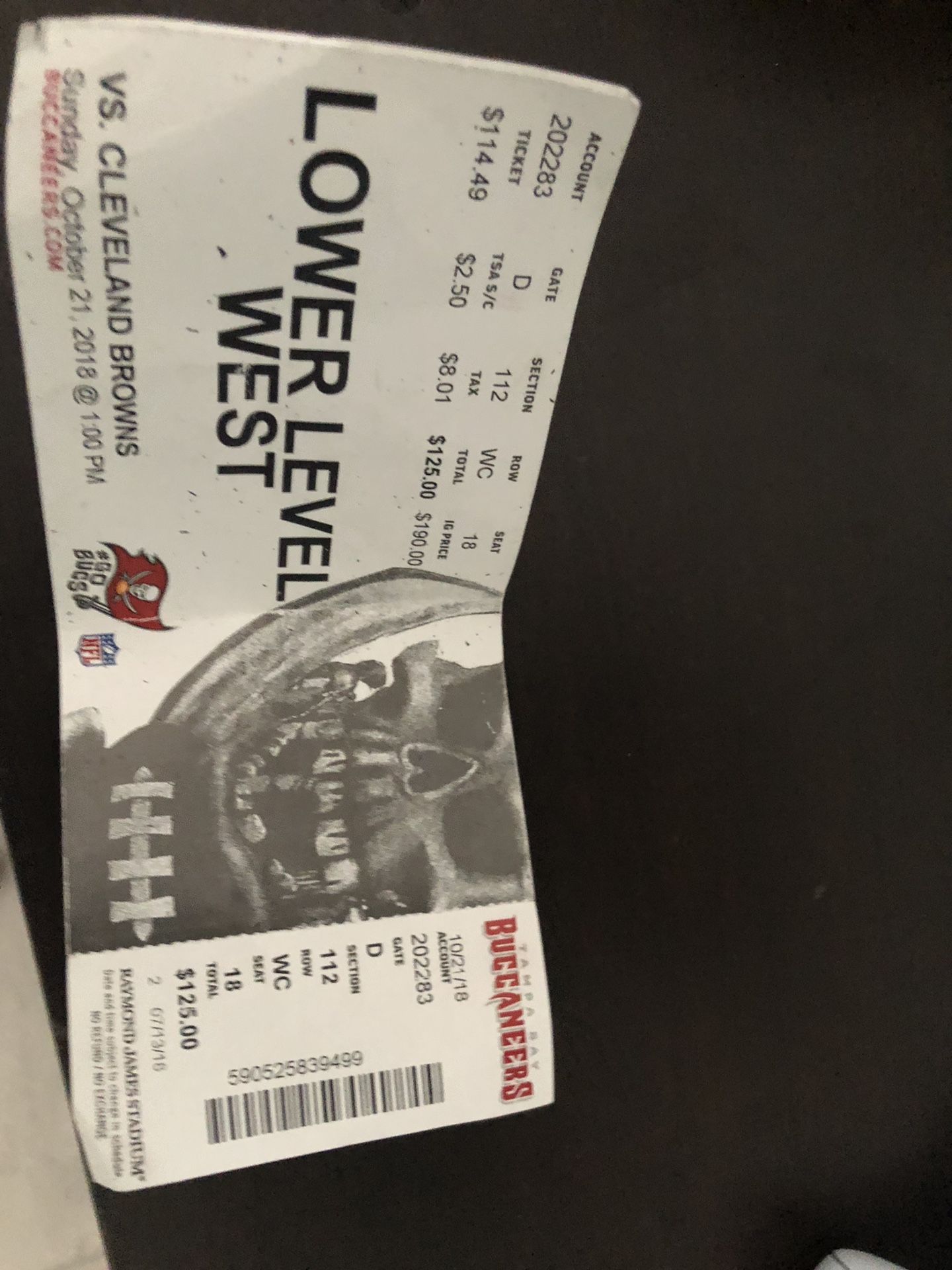bucs tickets raymond james stadium tampa bay buccaneers home tickets VS.  Washington Redskins for Sale in Tampa, FL - OfferUp