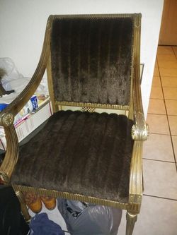 set of 2 vintage style chair with brown cowhide