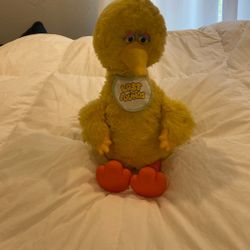 Collectible Sesame Street, big bird talking toy