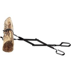 26” Firewood Log Tongs Tool New In Box Wrought Iron Metal