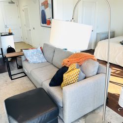 Crate & Barrel Petit Bronze Floor Lamp