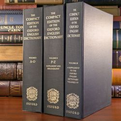 Compact Oxford English Dictionary 3 Volume Set 1(contact info removed) Supplement Hardcover