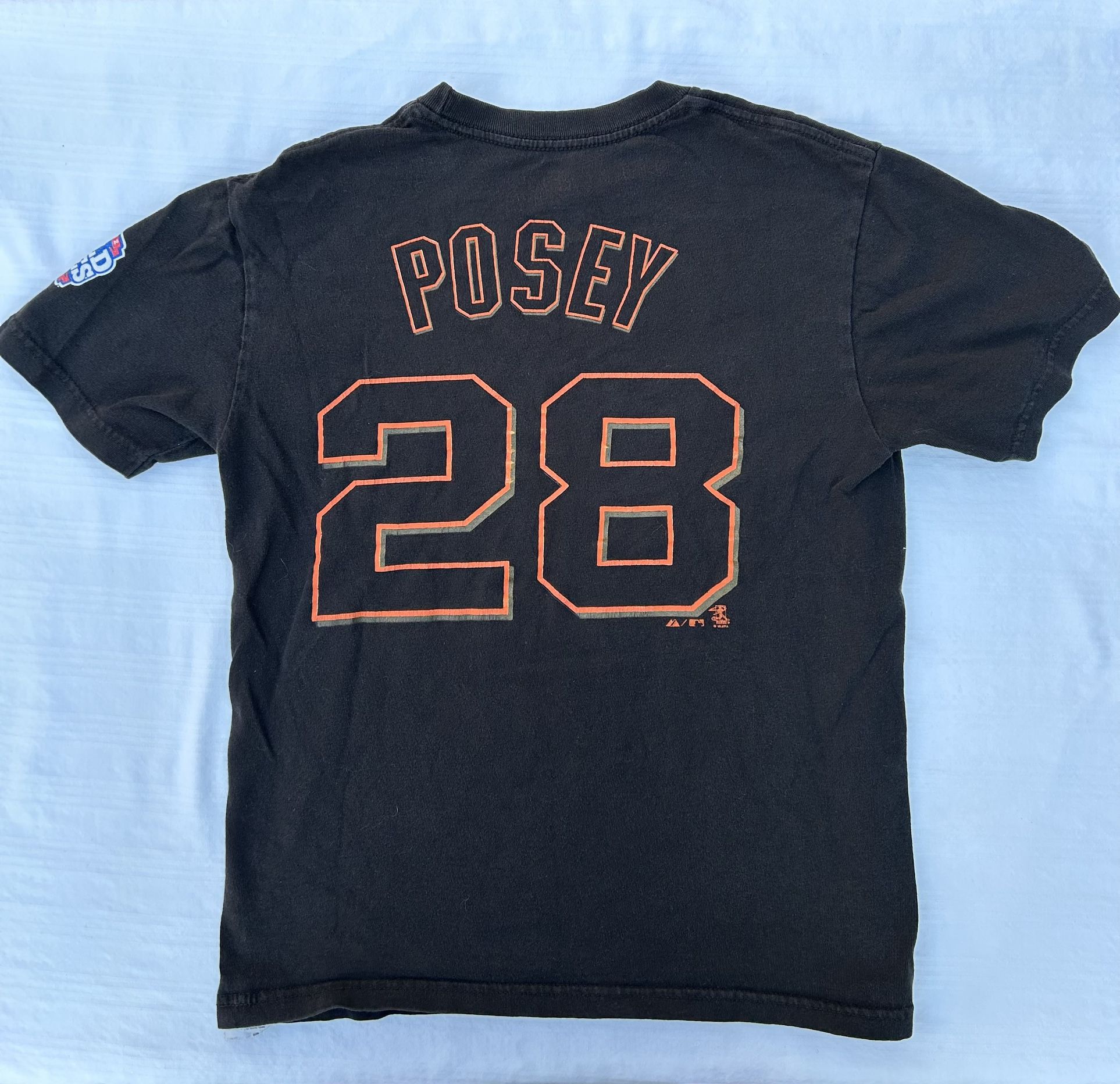 Majestic Youth SF Giants Buster Posey #28 T-Shirt Black, L- 2012 World Series
