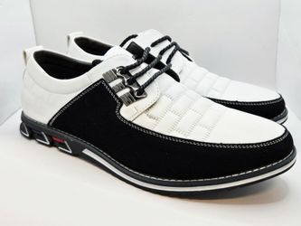 Men's Dress Shoes Oxford Loafers Derby Shoe
Premium Leather Men 8.5 B & W