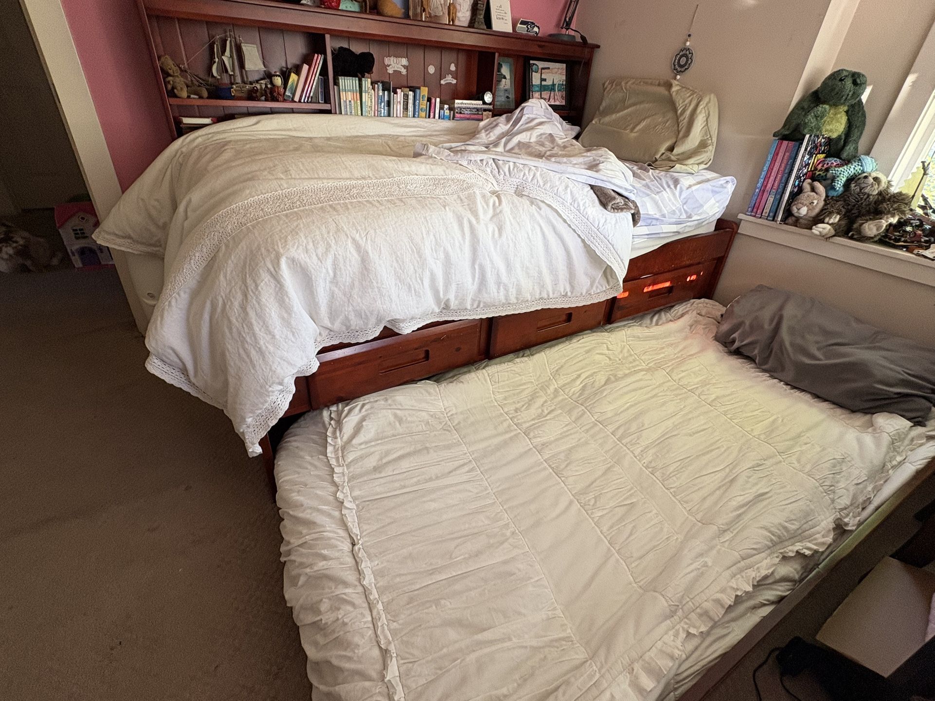 Twin Trundle Bed With Storage Drawers And Hutch