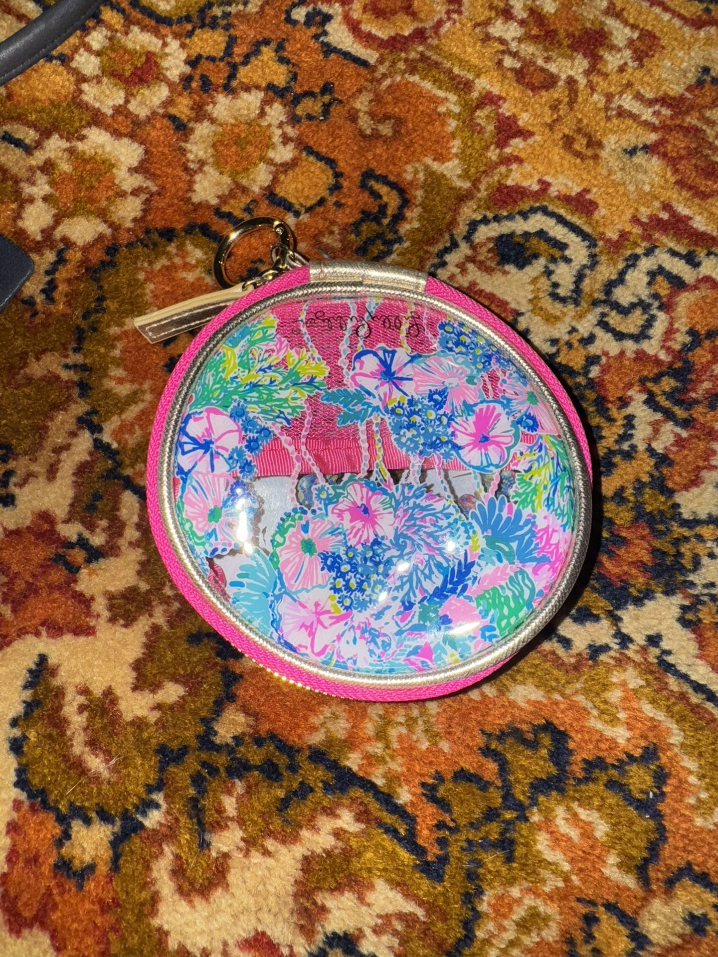 Lillly Pulitzer Keychain Bag With Hair Tie
