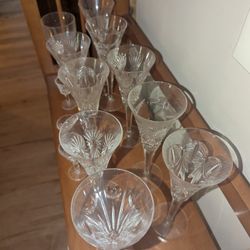 Vintage Waterford Wine And Port Crystal Glasses