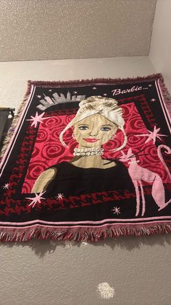 Barbie Woven Tapestry Throw Blanket