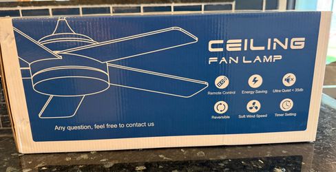 42” Ceiling Fan with LED Light & Remote – New in Box