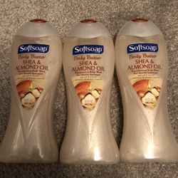 Softsoap Shea and almond oil body wash Lot of 3