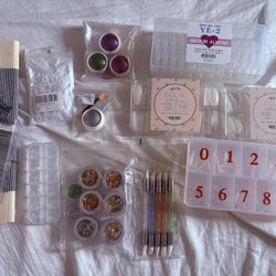 GEL X APRES NAIL TIPS AND NAIL SUPPLIES, CHROME AND NAIL CHARMS