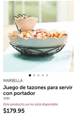 Juego de tazónes Marbella nuevo en caja de princess house