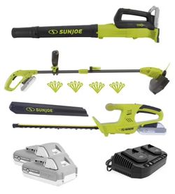 Sunjoe Multi-Tool System 
Hedge Trimmer
Pole Grass Trimmer
Jet Blower